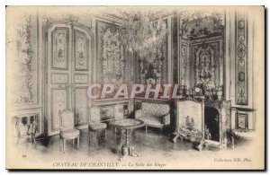 Old Postcard Chateau de Chantilly the Monkey Room