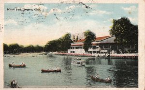 Vintage Postcard Island Park Recreational Area Dayton Ohio