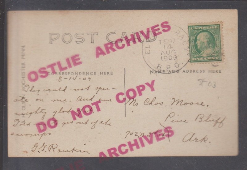 Rochester MINNESOTA RPPC 1909 INSANE ASYLUM State Hospital SOCIAL HISTORY MN
