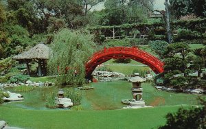 Vintage Postcard Oriental Gardens Huntington Library San Marino California CA