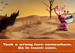 Advertising Energizer Batteries Bunny In The Desert Took A Wrong Turn Somewhere