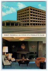 Tucson Arizona Postcard First Federal Savings Statesmans Club East Broadway 1960
