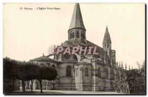 Poissy Old Postcard Notre Dame Church