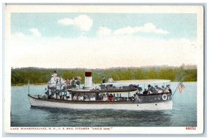 c1910 Lake US Mail Steamer Uncle Sam Ferry Winnepesaukee New Hampshire Postcard