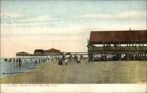 CAPE MAY NJ Pavilion and Pier No. 1256 Panoramic Beach Vi...