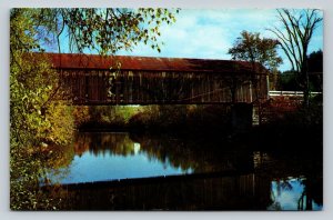 Covered Bridge Near Westport New Hampshire Vintage Postcard A161