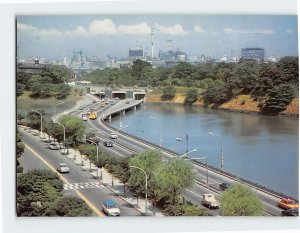 Postcard Imperial Moat and Expressway, Tokyo, Japan