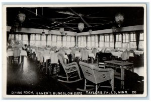 c1960 Dining Room Gamer's Bungalow Cafe Taylors Falls Minnesota RPPC Postcard