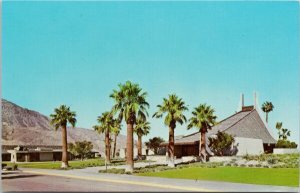 Palm Desert CA The Palm Desert Community Church Dean Miller Advert Postcard E77