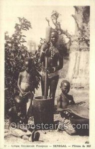 Afrique Occidentale Francaise Senegal Pileuse de Mil African Nude Unused 