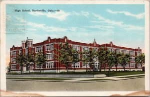 High School Bartlesville OK Postcard PC496