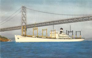 Outbound to the Orient SS America Transport Freighter Ship Postcard