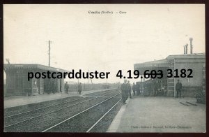 h3413 - FRANCE Conlie 1910s Sarthe. Railway Train Station