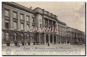 Belgium Liege Old Postcard Central Building of & # 39universite (university)