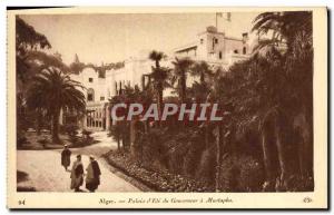 Old Postcard Algiers Palais D & # 39Ele The Governor Mustapha A