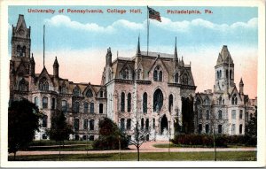 Vtg 1910s University of Pennsylvania College Hall Philadelphia PA Postcard