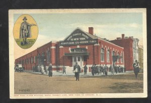 NEWARK NEW JERSEY NJ RAPID TRANSIT LINE RAILROAD DEPOT STATION VINTAGE POSTCARD