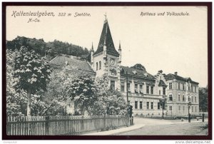 dc186 - AUSTRIA Kaltenleutgeben 1908 Rathaus & Volksschule by Ledermann