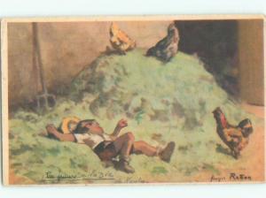 Divided-Back CHILDREN SCENE Great Postcard AA5662