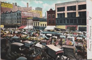 Haymarket West Randolph Street Chicago Illinois Vintage Postcard C157