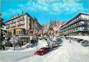 Postcard Modern Dolomites cortina grew alberghi savota