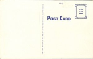 Linen Postcard Post Office in Brazil, Indiana