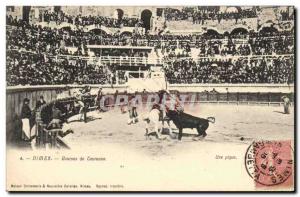 Old Postcard Bullfight Bullfight Nimes Bullfighting