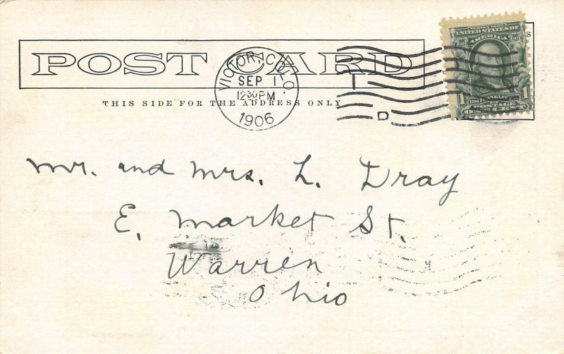 LPS07 Victor Colorado Town Aerial View Postcard