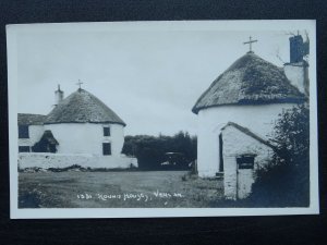 Cornwall VERYAN Round Houses - Old RP Postcard by A.H. Hawke