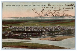 Lewiston Idaho ID Postcard Bird's Eye View Of Residence Section 1905 Antique