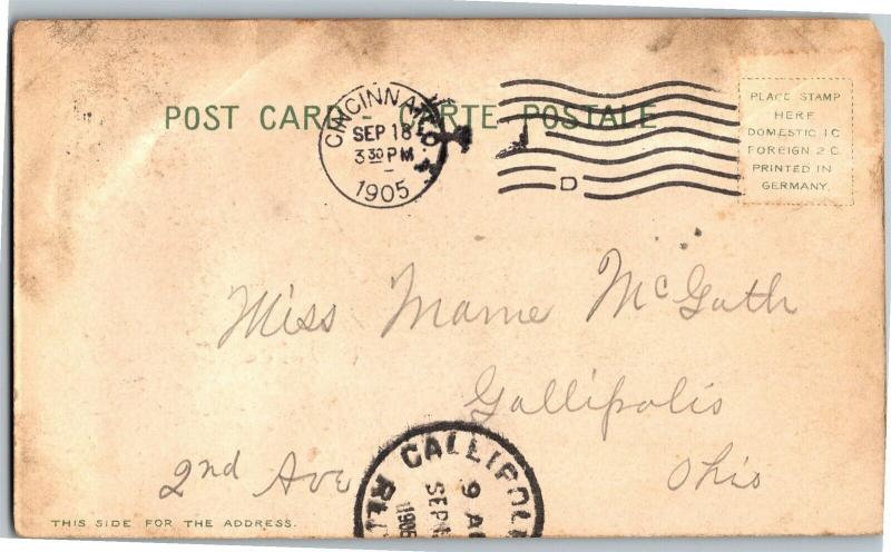 Zoological Garden Cincinnati Ohio, Monkeys Multi View c1905 Vintage Postcard N11