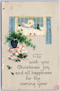 Postcard c1923 Split Ring Cancel West LaHave Nova Scotia Christmas Gibson Line