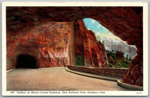 Zion National Park Southern Utah 1940s Postcard Mount Carmel Highway