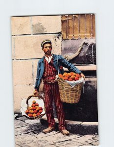 Postcard Orange Seller, Sicilian Costumes, Italy