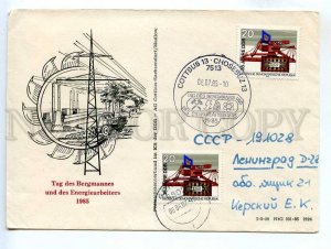 272979 DDR East Germany to USSR 1985 y tractor real post FDC