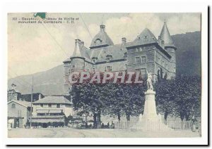 Dauphine Old Postcard Chateau de Vizille and Centennial monument