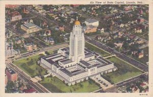 Nebraska Lincoln Air View Of State Capitol 1946
