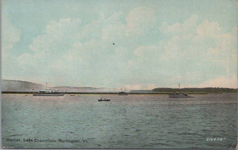 Postcard Harbor Lake Champlain Burlington VT