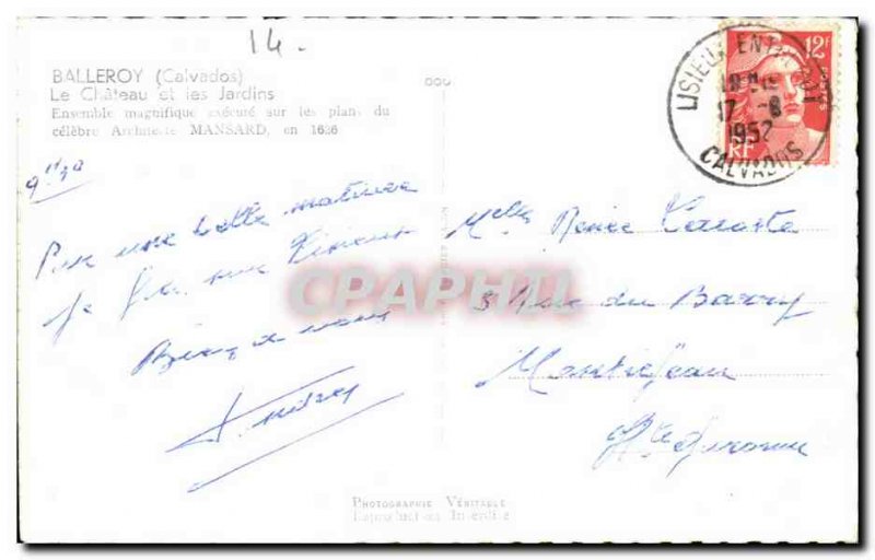 Balleroy - The castle and gardens - Old Postcard