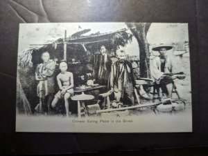 Mint British China RPPC Postcard Chinese Eating Place In The Street