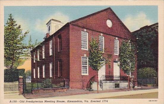 Old Presbyterian Meeting House Alexandria Virginia