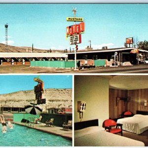 c1960s Green River, WY Mustang Inn & Motel Interstate 80 Flaming Gorge Lake A145