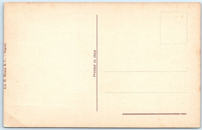 c1910s Naples, Italy Mount Vesuvius Volcano Bay Pine Tree City Panorama A355