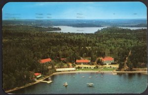 Nova Scotia YARMOUTH Braemar Lodge on Beautiful Lake Ellenwood pm1960 Chrome