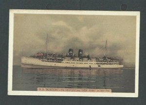 Ca 1929 Post Card SS Boston Eastern Steamship Line From Virginia To Canada