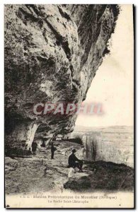 Old Postcard Prehistoric Rock Station Moustier Saint Christophe