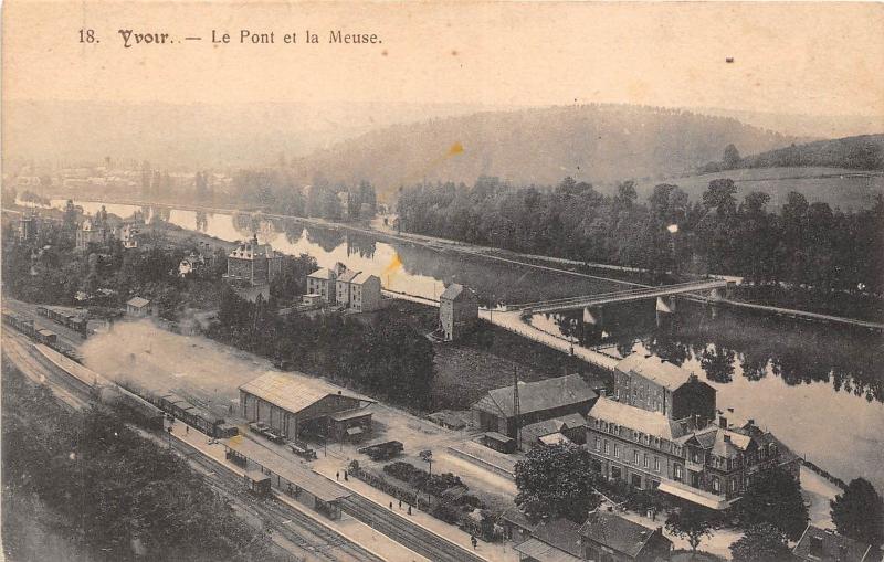 B92520 yvoir le pont et la meuse railway station france