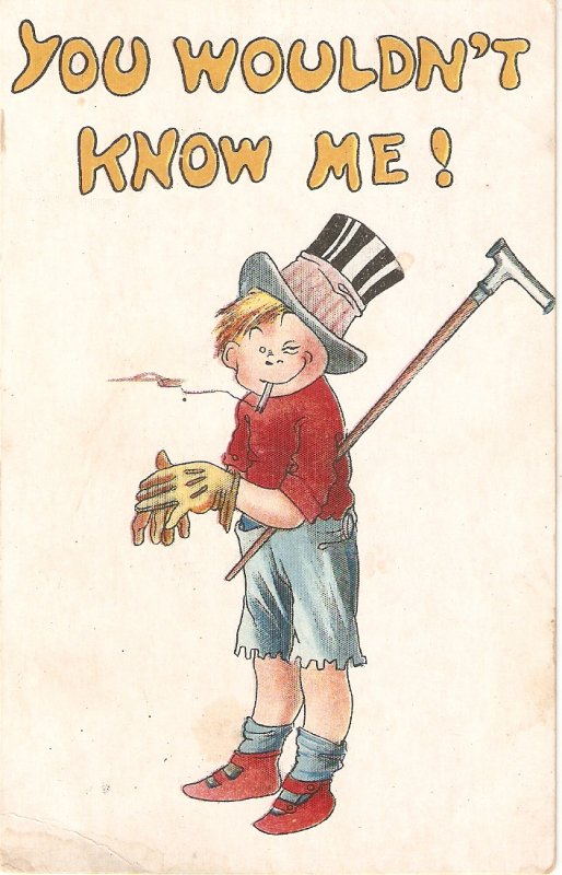 Comic golf player. You wouldn't know me! Humorous vintage American postcard