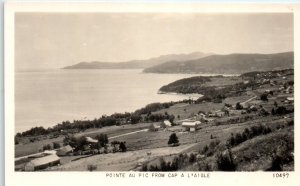 Pointe Au Pic From Cap A L'Aigle Quebec Canada Real Photo Postcard