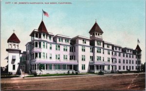 St Joseph's Sanitarium San Diego California Vintage Postcard C198